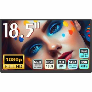 18.5" 1080P with leather case kickstand
